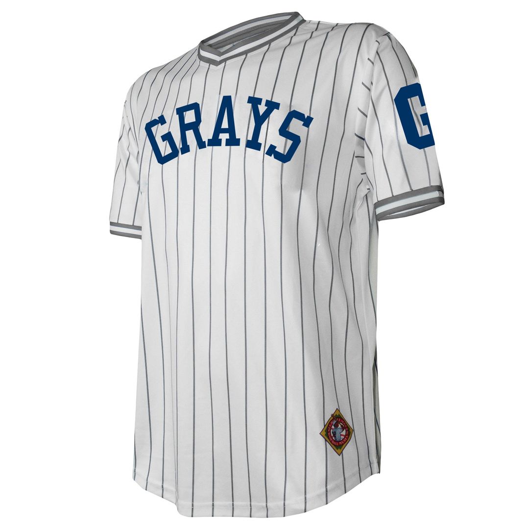 Men's Homestead Grays Stitches White V-Neck Jersey