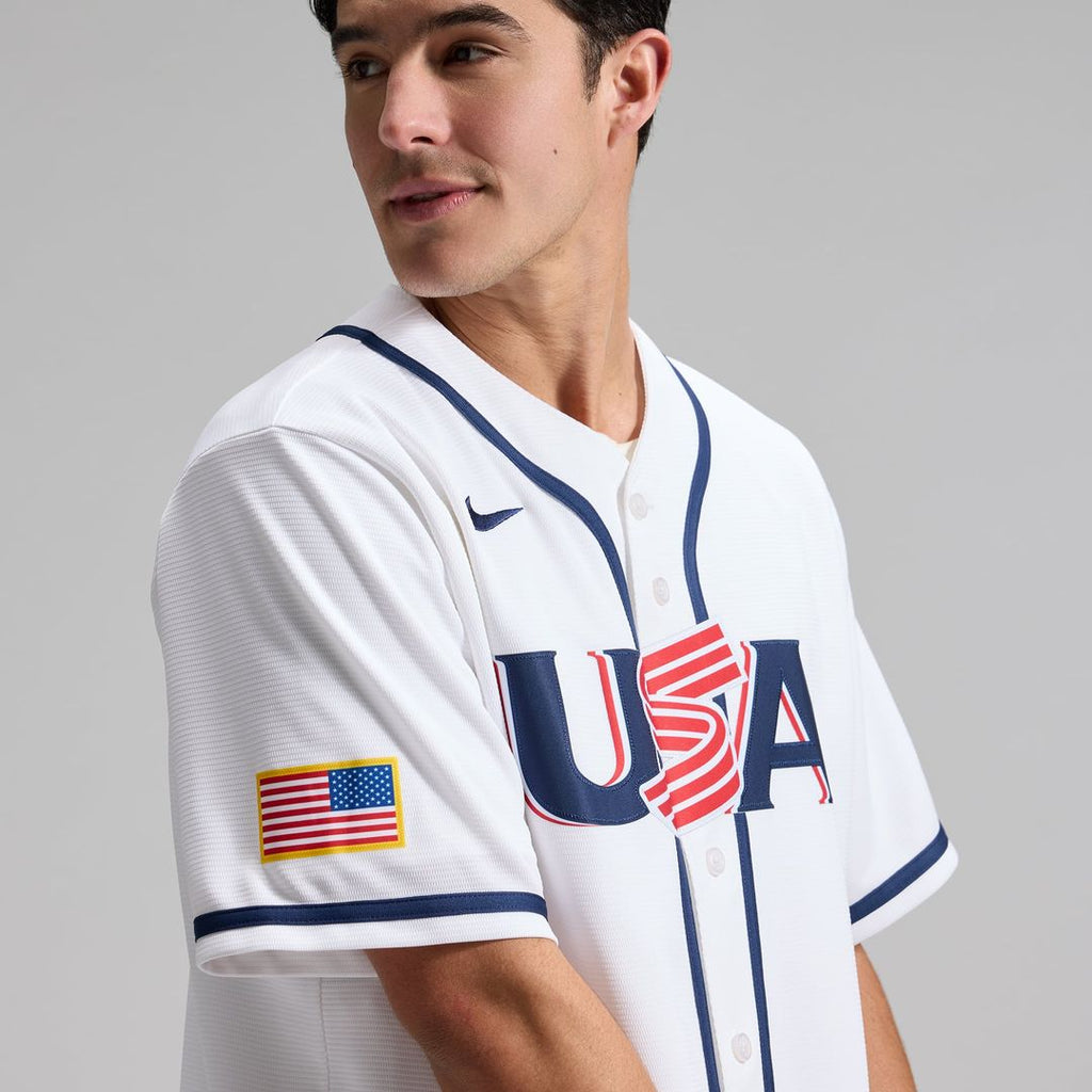 Men's USA Baseball Aaron Judge Nike White 2026 World Baseball Classic Home Stadium Jersey