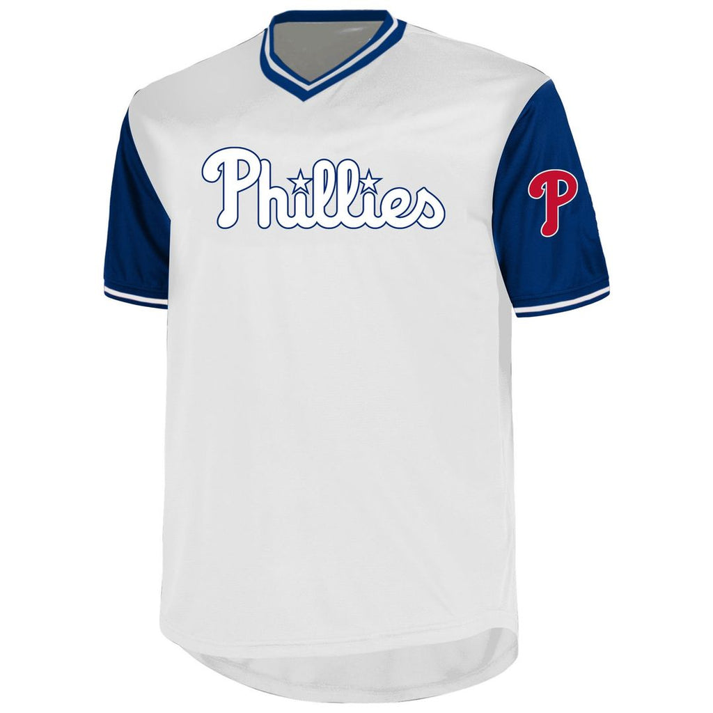 Men's Philadelphia Phillies Bryce Harper Profile White Big & Tall Name & Number Jersey