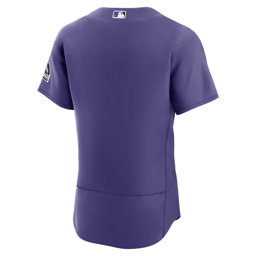 Men's Colorado Rockies  Nike Purple Alternate Authentic Jersey