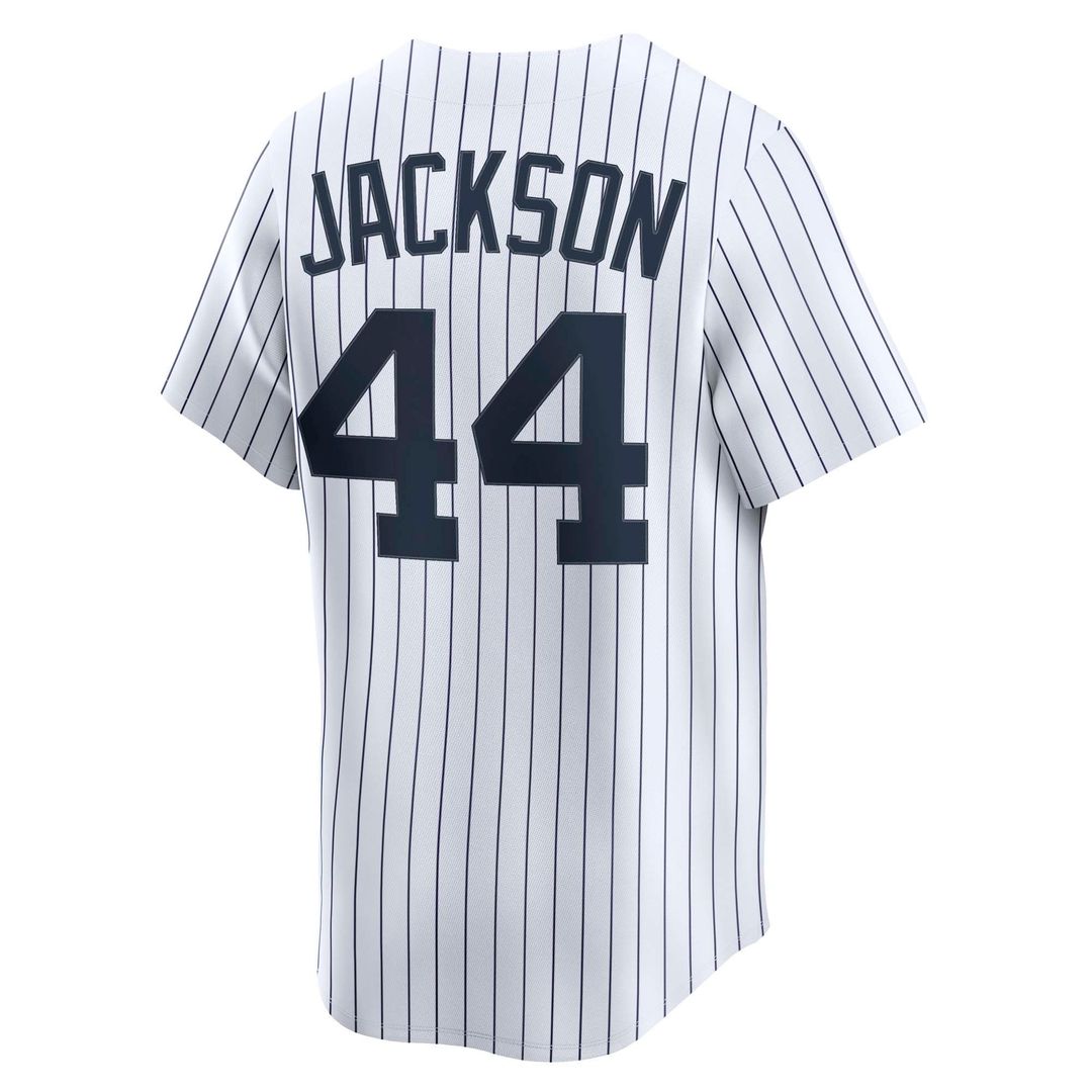 Men's New York Yankees Reggie Jackson Nike White Throwback Cooperstown Collection Limited Jersey