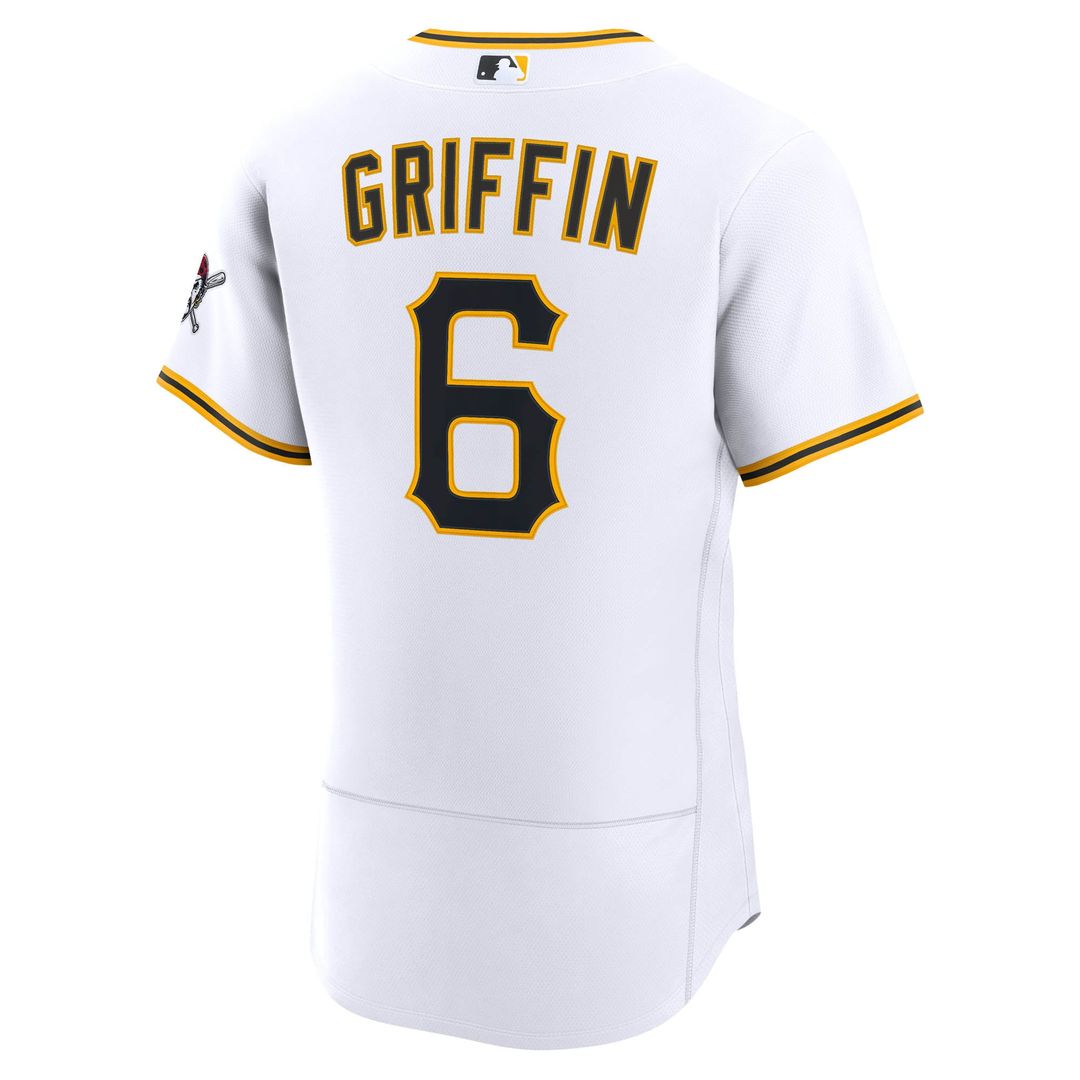 Men's Pittsburgh Pirates Konnor Griffin Nike White Home Authentic Jersey