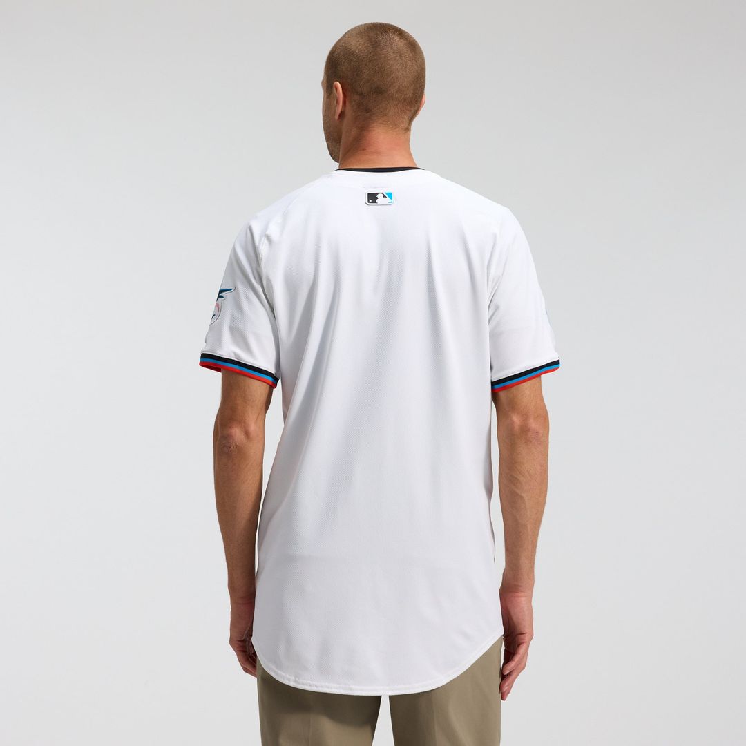 Men's Miami Marlins Nike White Home Elite Jersey