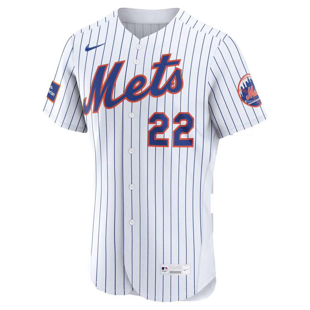 Men's New York Mets Juan Soto Nike White Home Authentic Sponsor Patch Jersey