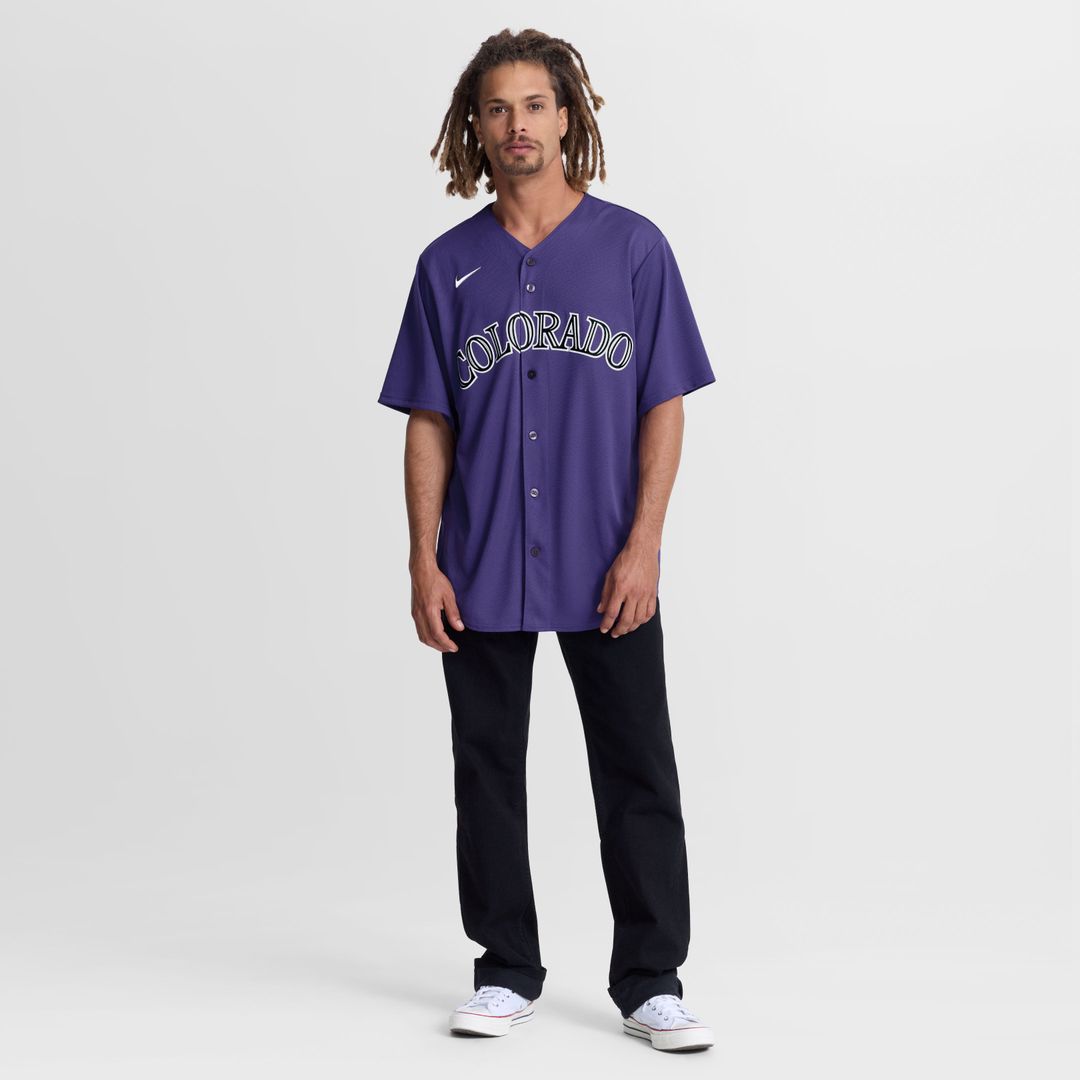 Men's Colorado Rockies Nike Purple Alternate Replica Jersey