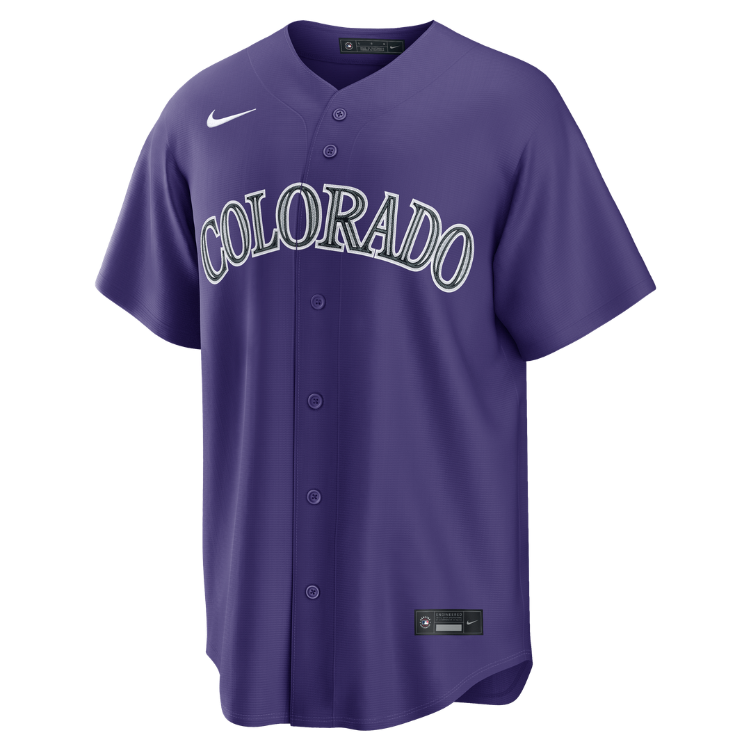 Men's Colorado Rockies Kris Bryant Nike Purple Alternate Replica Jersey