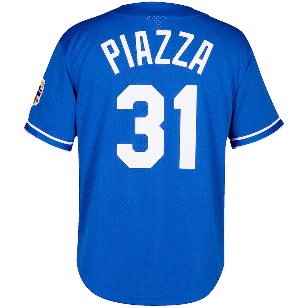 Men's Los Angeles Dodgers Mike Piazza Mitchell & Ness Royal Big & Tall Cooperstown Mesh Batting Practice Jersey
