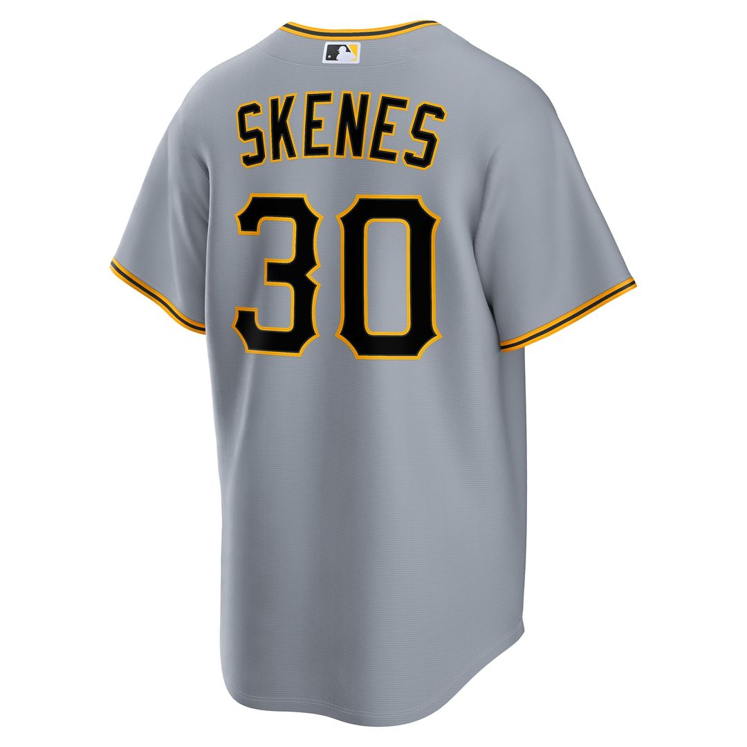 Men's Pittsburgh Pirates Paul Skenes Nike Gray Road Replica Jersey