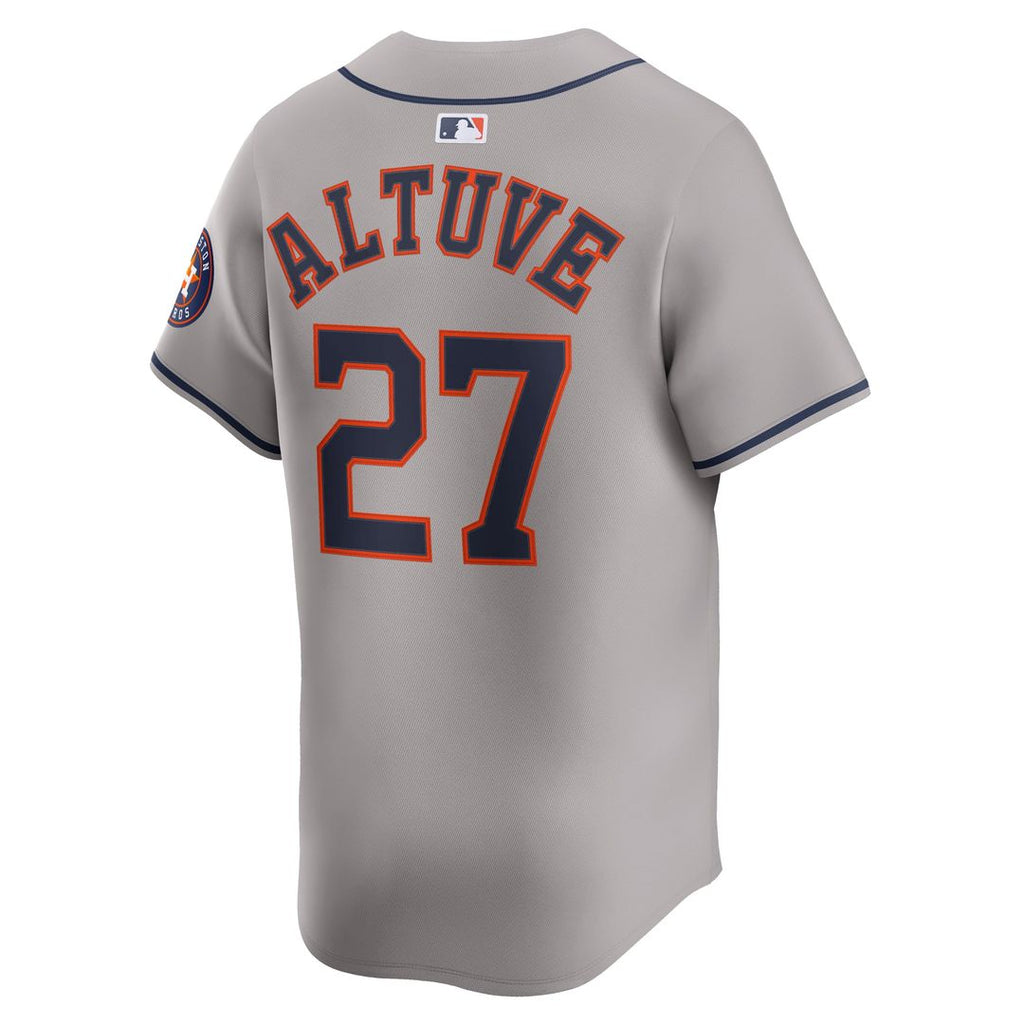 Men's Houston Astros Jose Altuve Nike Gray Road Limited Player Jersey