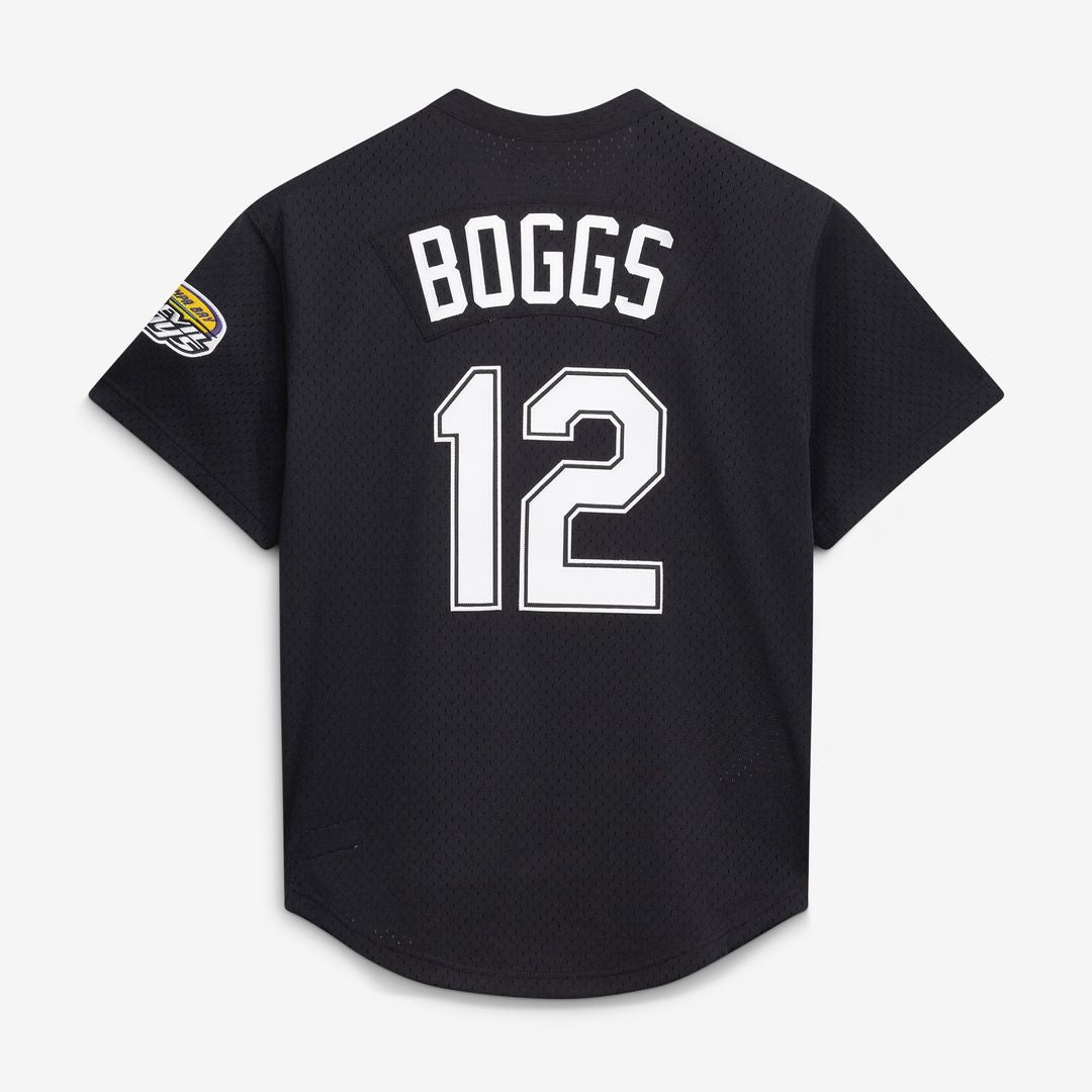 Men's Tampa Bay Rays Wade Boggs Mitchell & Ness Black Authentic Batting Practice Jersey