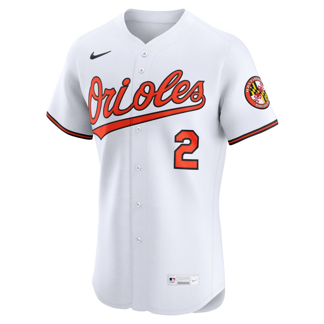 Men's Baltimore Orioles Gunnar Henderson Nike White Home Elite Jersey
