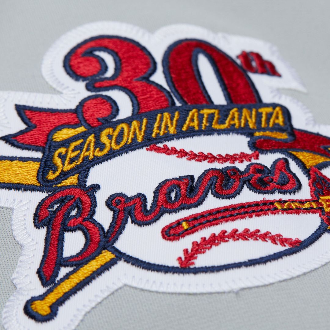 Men's Atlanta Braves Fred McGriff Mitchell & Ness Gray 1995 Throwback Authentic Jersey
