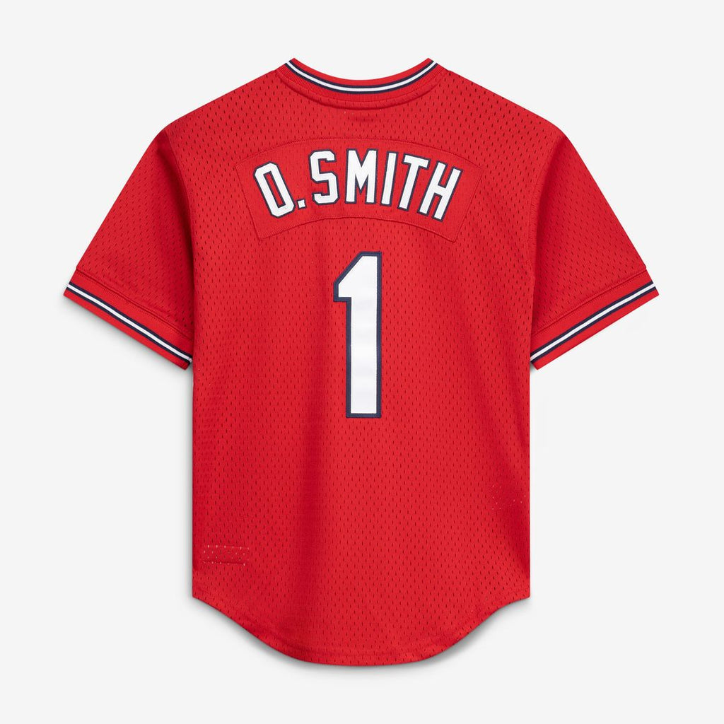 Men's St. Louis Cardinals Ozzie Smith Mitchell & Ness Scarlet Authentic Batting Practice Jersey