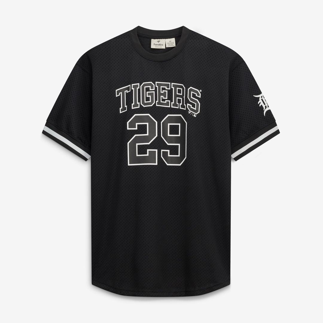 Men's Detroit Tigers Tarik Skubal Fanatics Black/White Big & Tall Heavyweight Mesh Jersey