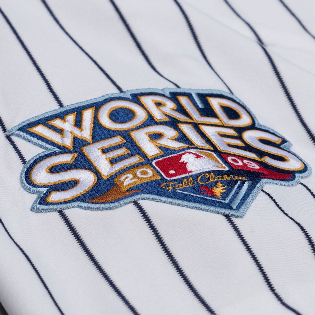 Men's New York Yankees CC Sabathia Mitchell & Ness White 2009 Cooperstown Collection Authentic Jersey