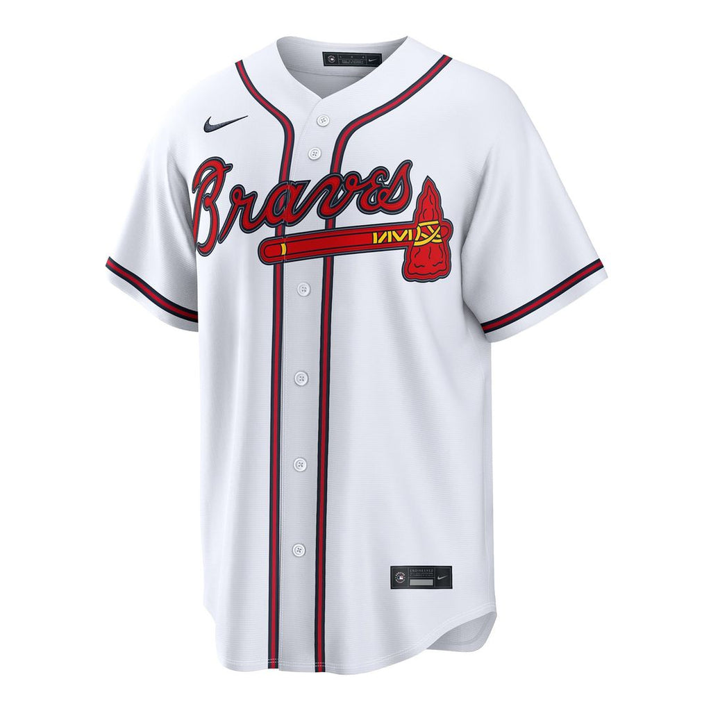 Men's Atlanta Braves Spencer Schwellenbach Nike White Home Replica Jersey