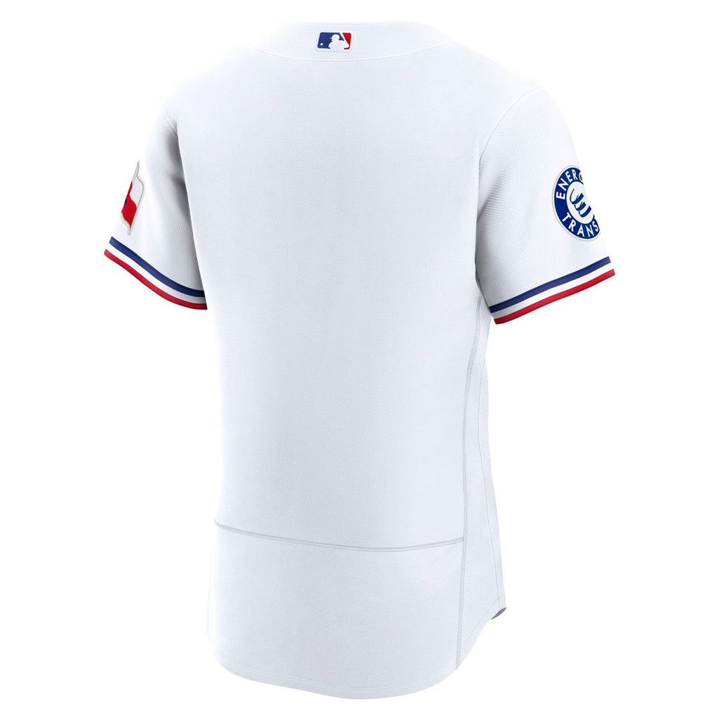 Men's Texas Rangers Nike White Home Sponsor Patch Authentic Jersey