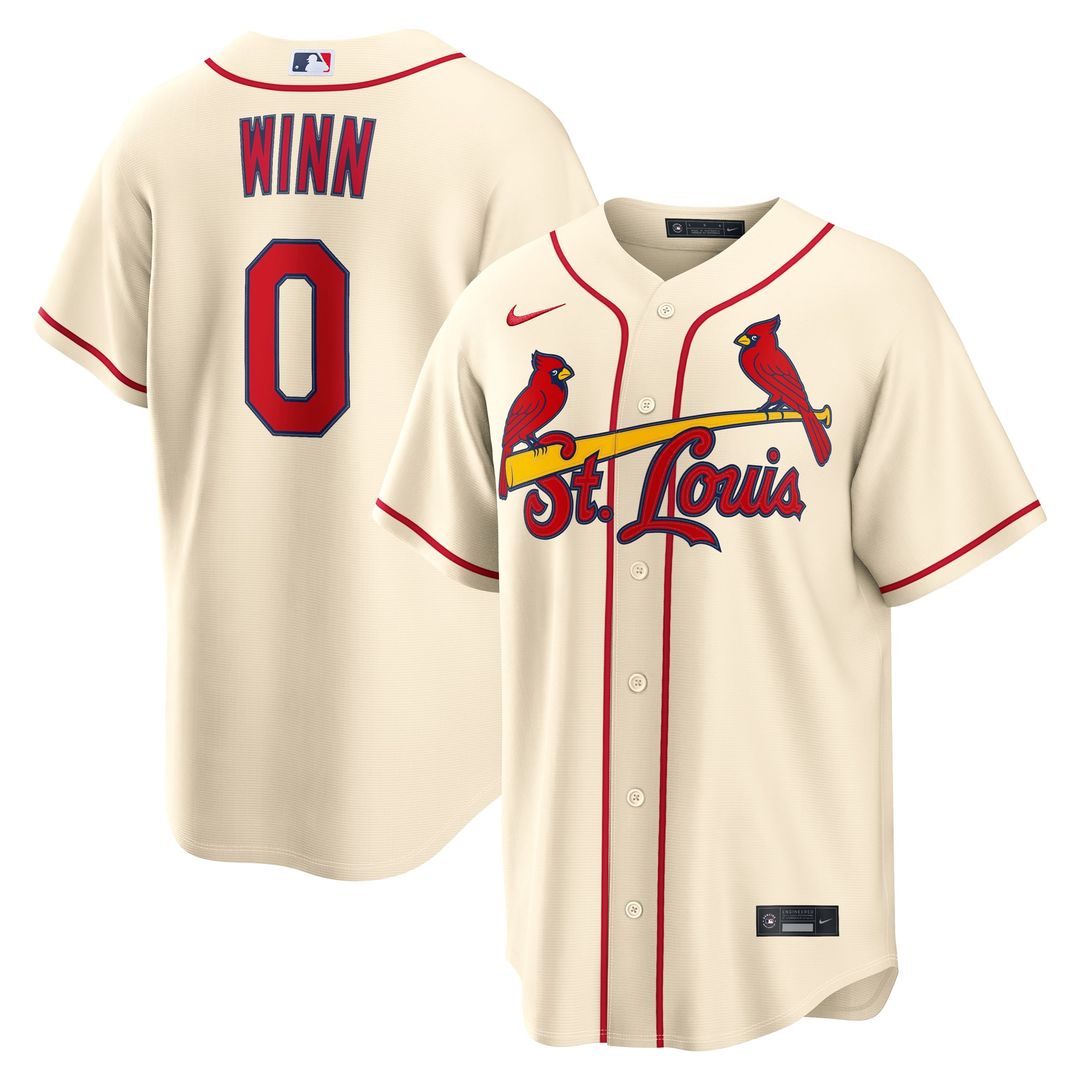 Men's St. Louis Cardinals Masyn Winn Nike Light Blue Alternate Replica Jersey