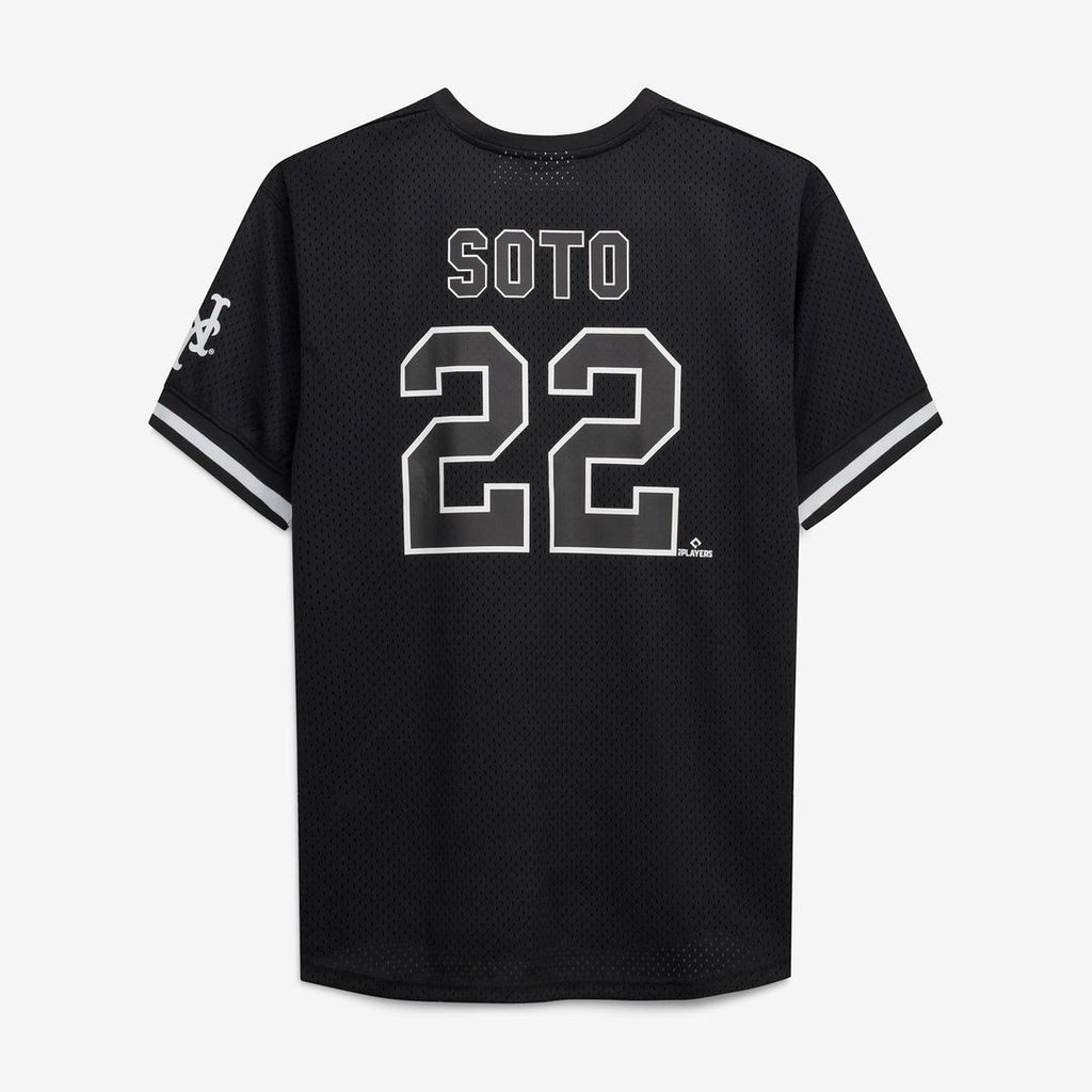 Men's New York Mets Juan Soto Fanatics Black/White Big & Tall Heavyweight Mesh Jersey