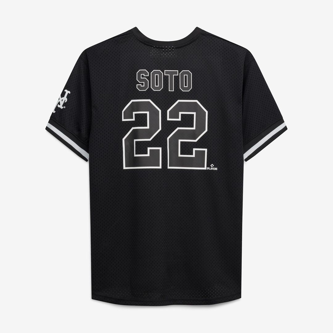 Men's New York Mets Juan Soto Fanatics Black/White Big & Tall Heavyweight Mesh Jersey