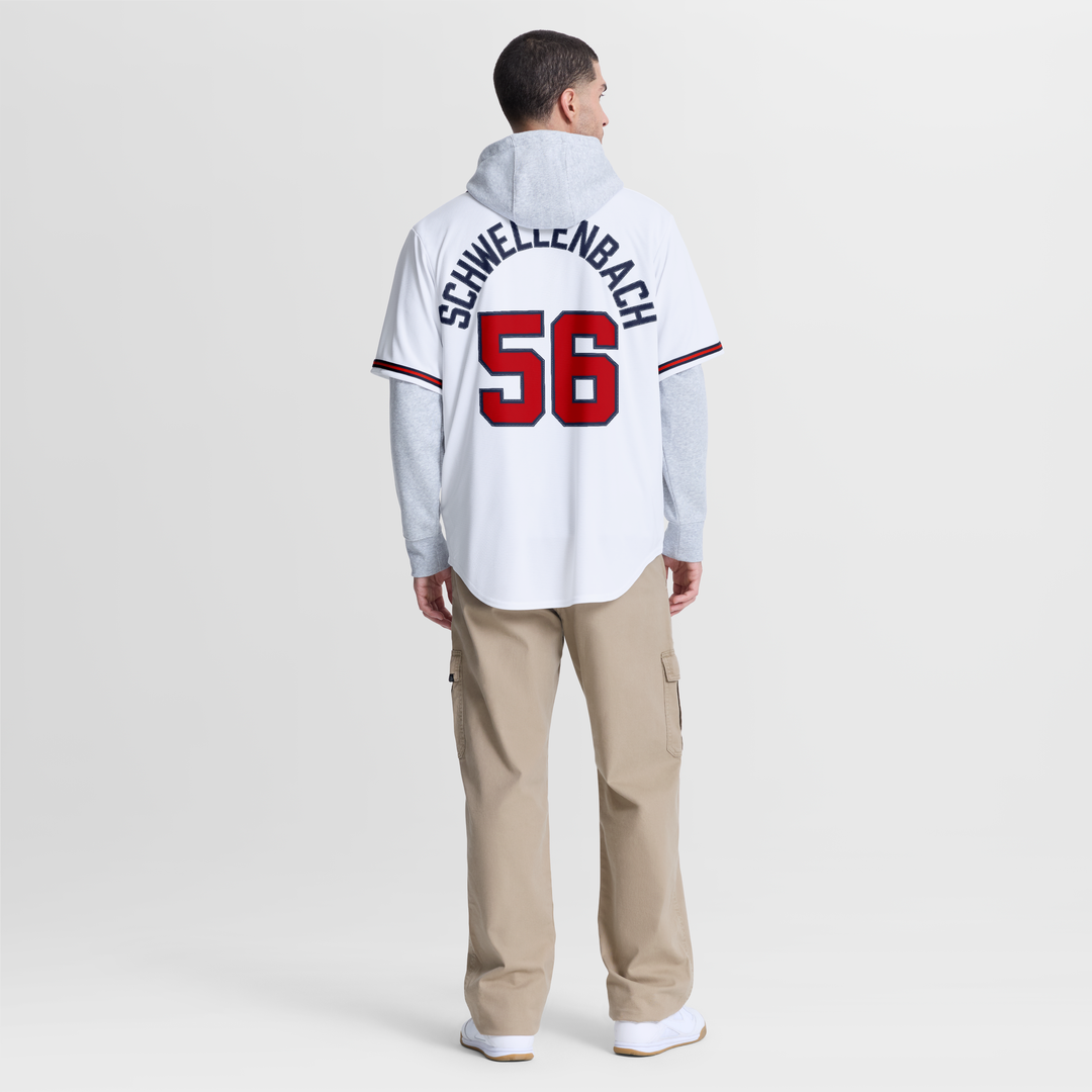 Men's Atlanta Braves Spencer Schwellenbach Nike White Home Replica Jersey
