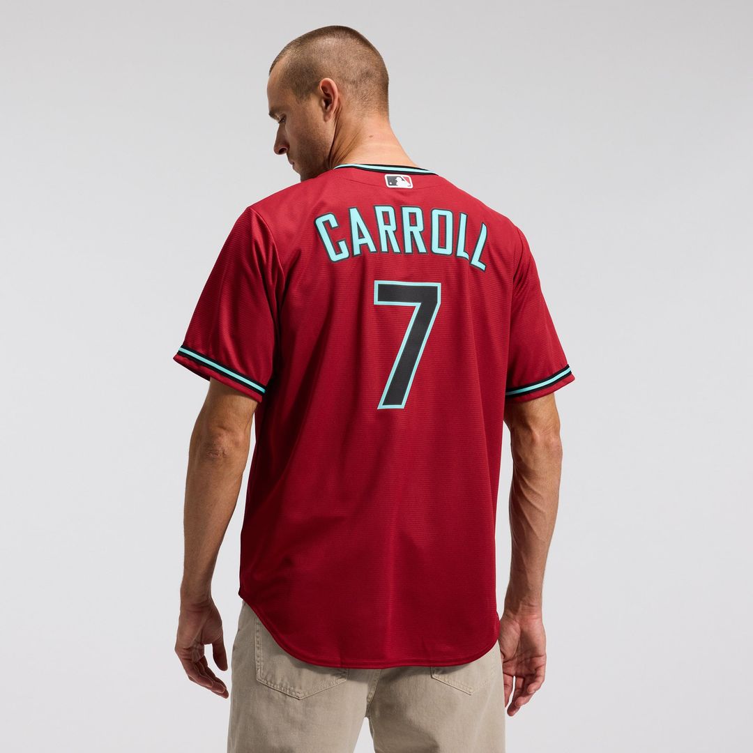 Men's Arizona Diamondbacks Corbin Carroll Nike Crimson Alternate 2 Replica Jersey