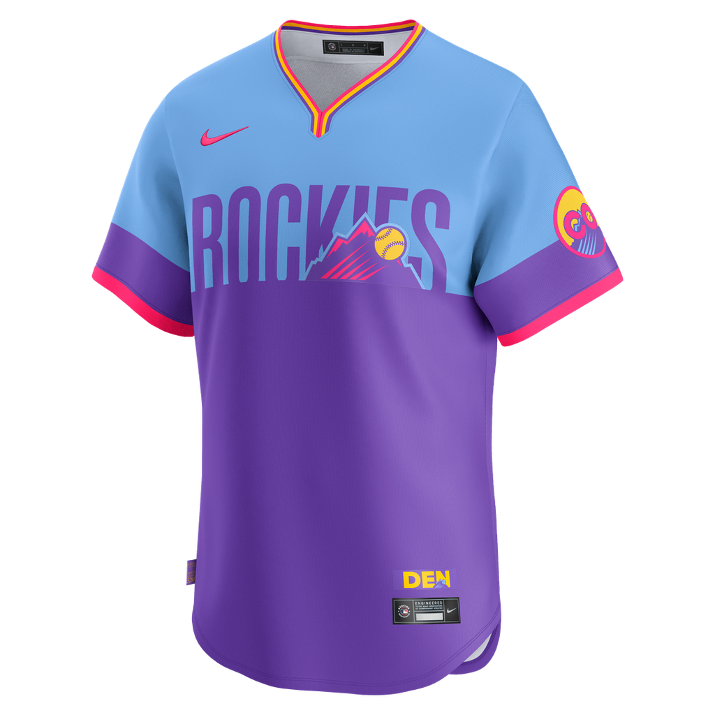 Men's Colorado Rockies  Nike Purple/Light Blue 2025 City Connect Limited Jersey