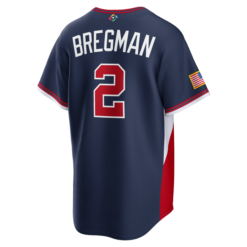 Men's USA Baseball Alex Bregman Nike White 2026 World Baseball Classic Home Stadium Jersey