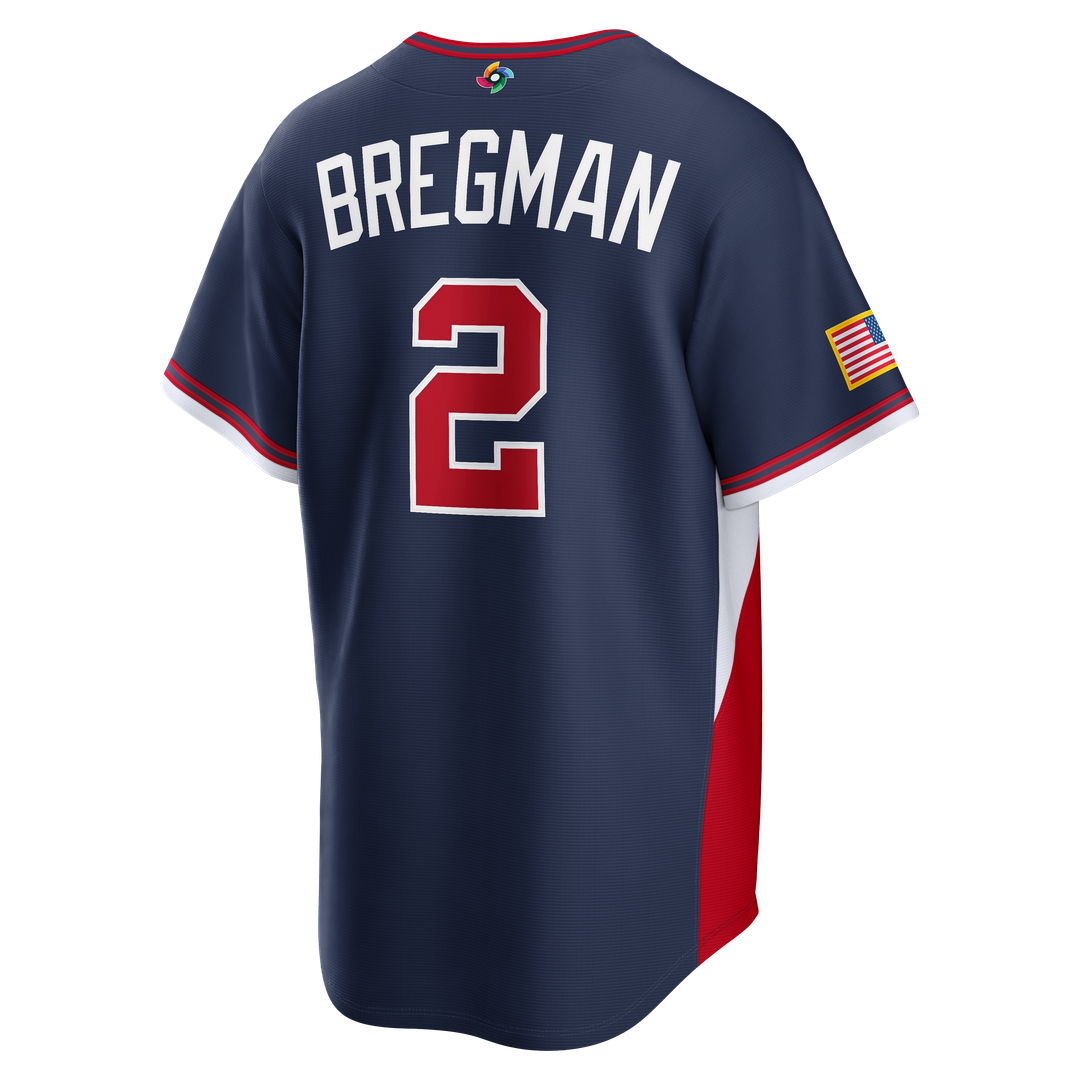 Men's USA Baseball Alex Bregman Nike White 2026 World Baseball Classic Home Stadium Jersey