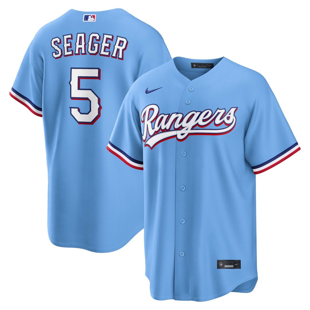 Men's Texas Rangers Corey Seager Nike Gray Road Replica Jersey