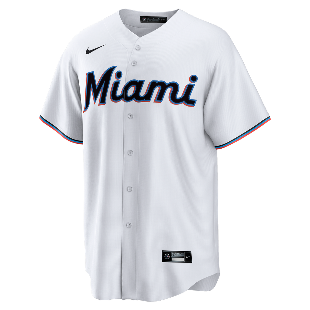 Men's Miami Marlins Nike White Home Big & Tall Replica Jersey