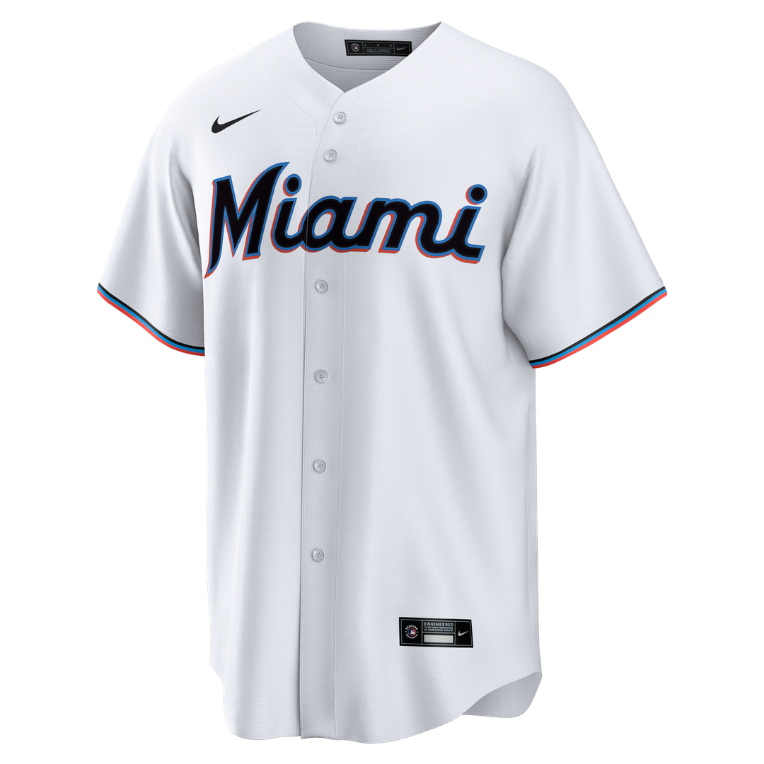 Men's Miami Marlins Nike White Home Big & Tall Replica Jersey