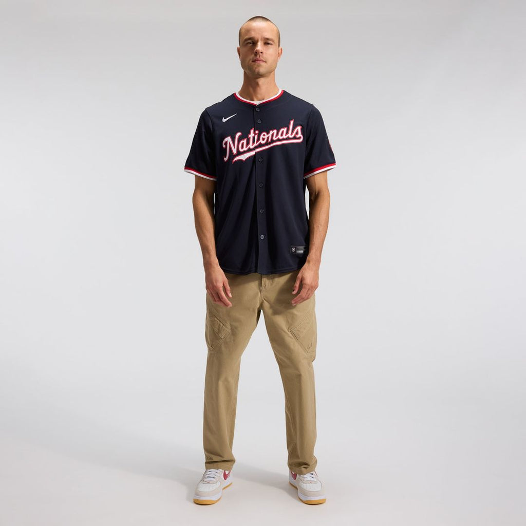 Men's Washington Nationals James Wood Nike Navy Alternate Limited Player Jersey