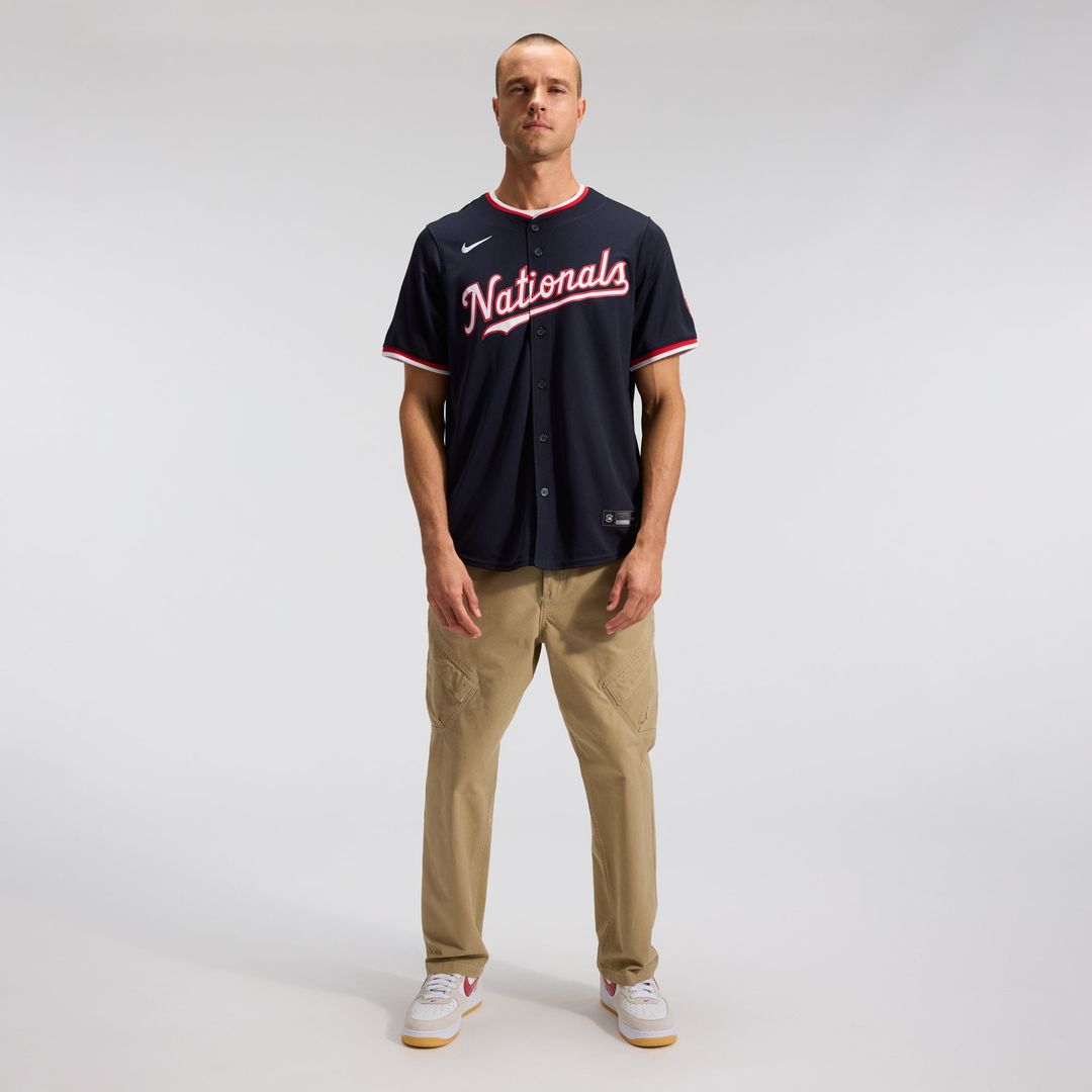 Men's Washington Nationals James Wood Nike Navy Alternate Limited Player Jersey