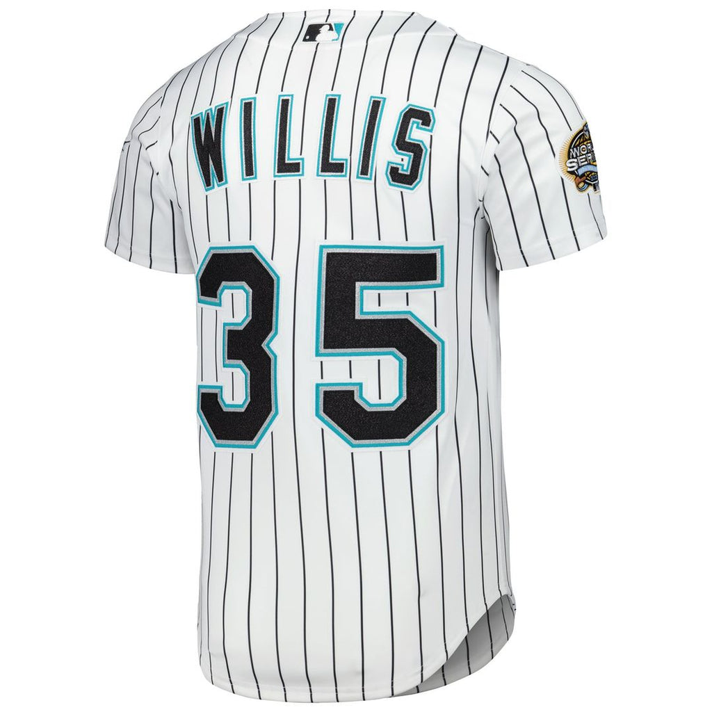 Men's Florida Marlins Dontrelle Willis Mitchell & Ness White Cooperstown Collection Authentic Jersey