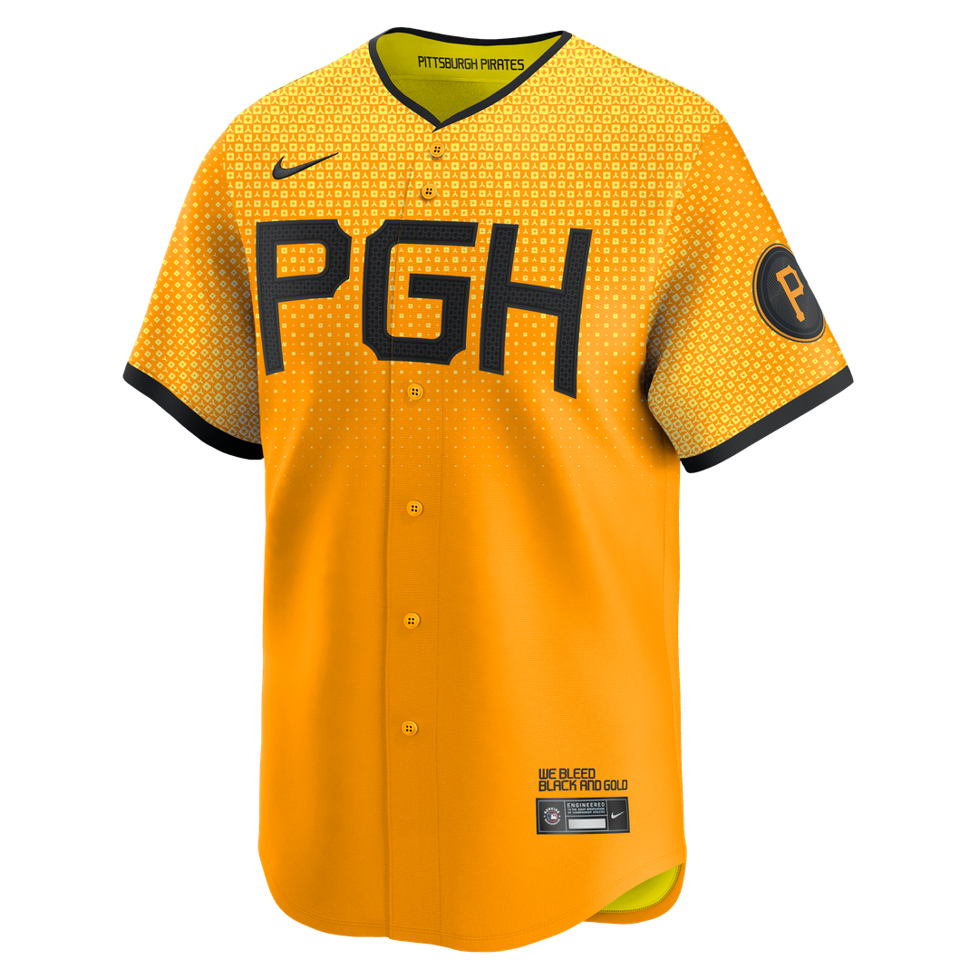 Men's Pittsburgh Pirates Oneil Cruz Nike Gold City Connect Limited Jersey