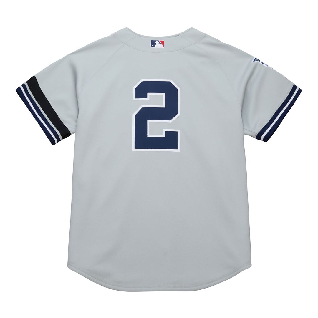 Men's New York Yankees Derek Jeter Mitchell & Ness Gray Cooperstown Collection 2000 World Series Authentic Jersey