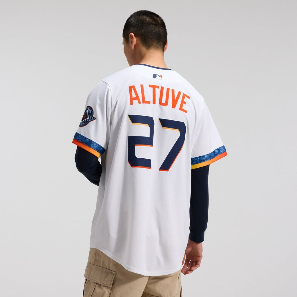 Men's Houston Astros Jose Altuve Nike White 2025 City Connect Limited Player Jersey