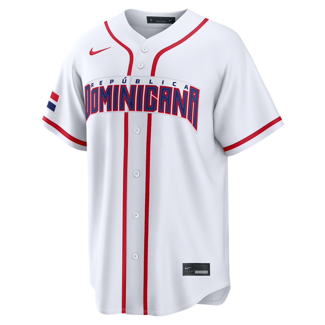 Men's Dominican Republic Baseball Nike White 2026 World Baseball Classic Home Stadium Jersey