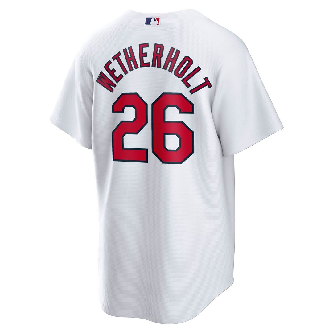 Men's St. Louis Cardinals JJ Wetherholt Nike White Home Replica Player Jersey