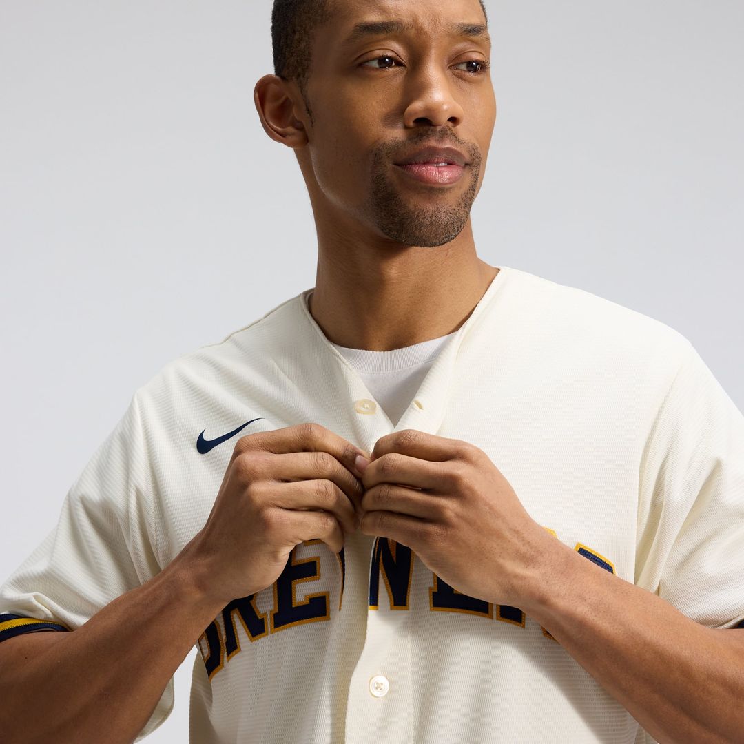 Men's Milwaukee Brewers Nike Cream Home Replica Team Jersey