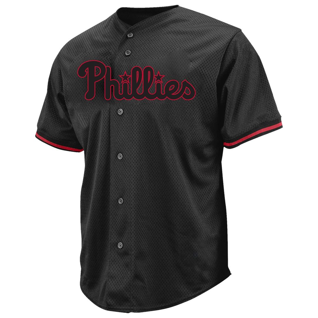 Men's Philadelphia Phillies Profile Black Big & Tall Pop Fashion Jersey