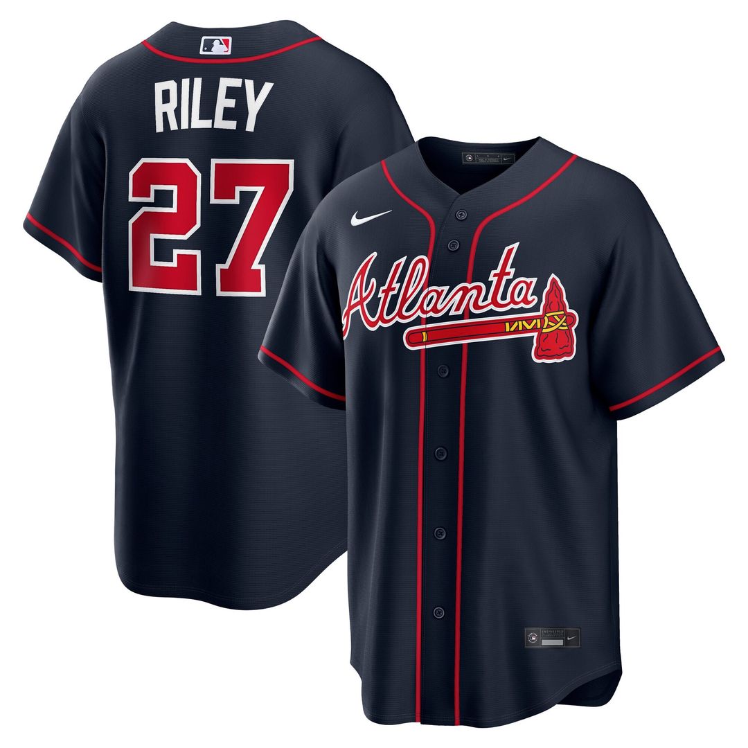 Men's Atlanta Braves Austin Riley Nike White Home Replica Jersey