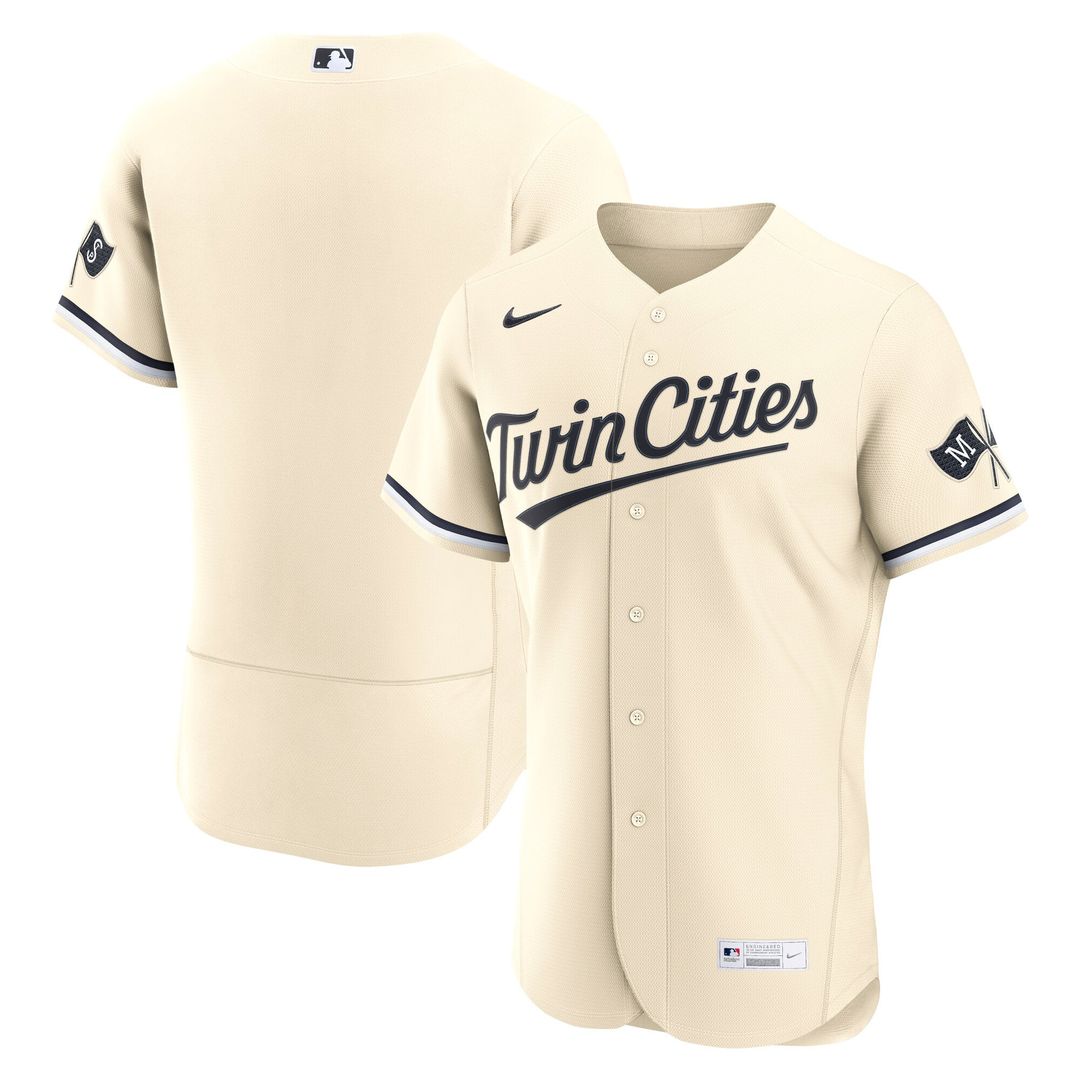 Men's Minnesota Twins  Nike Cream Alternate Authentic Jersey