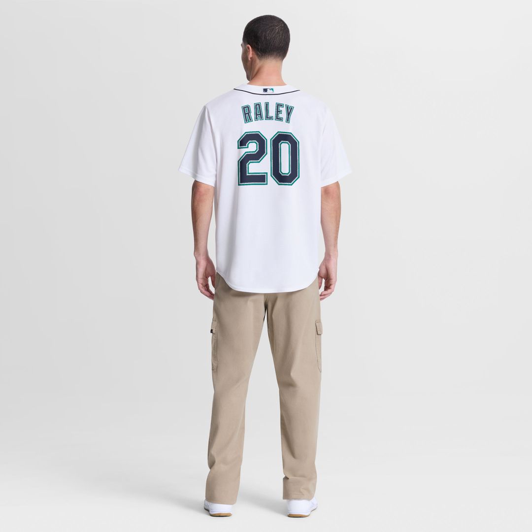 Men's Seattle Mariners Luke Raley Nike White Home Replica Jersey