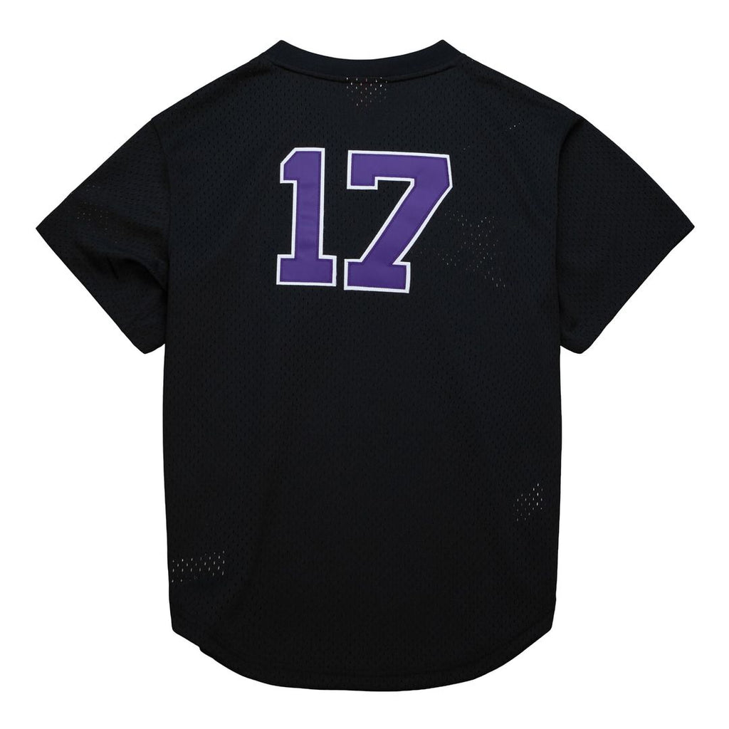 Men's Colorado Rockies Todd Helton Mitchell & Ness Black Authentic Batting Practice Jersey