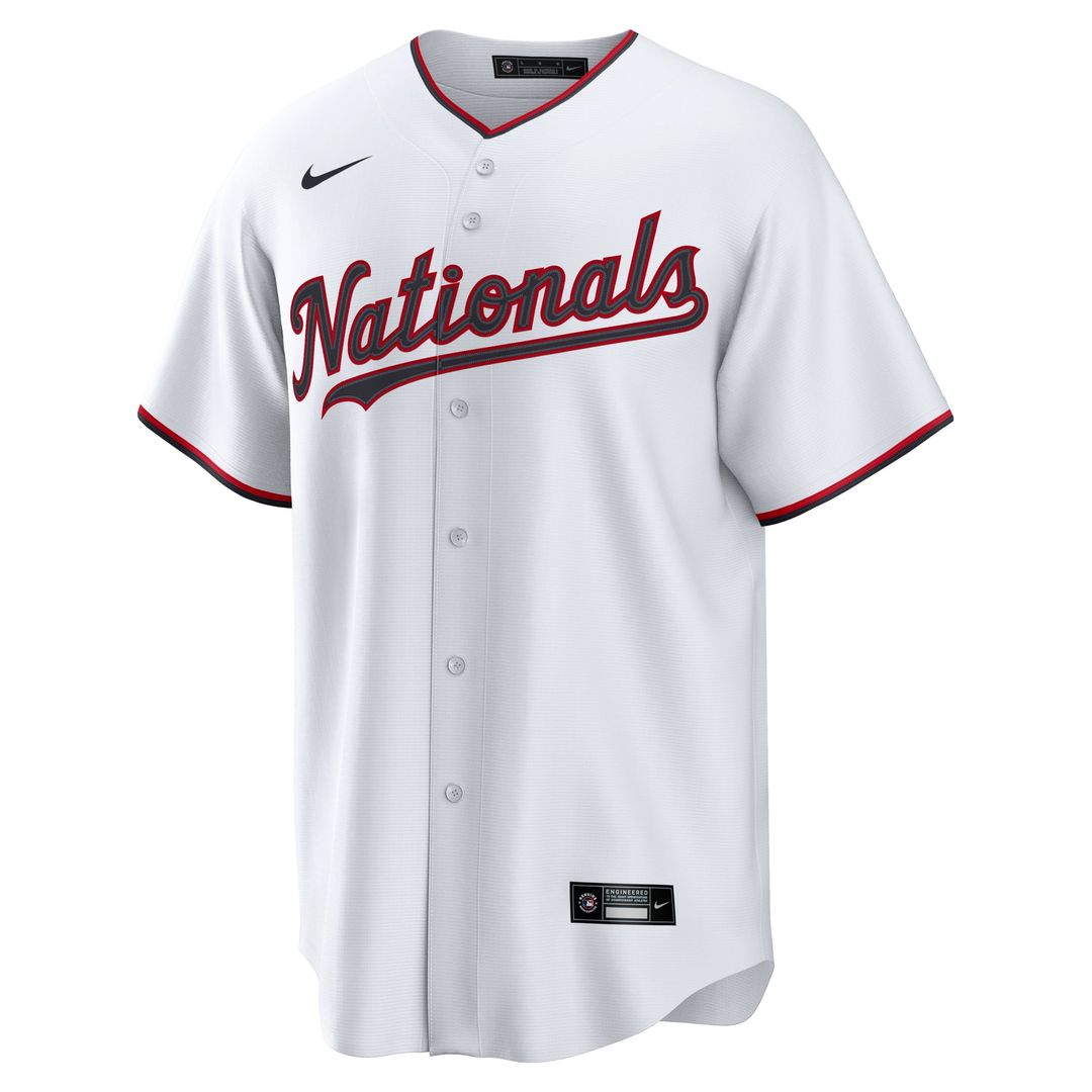 Men's  Washington Nationals James Wood Nike White Home Replica Jersey