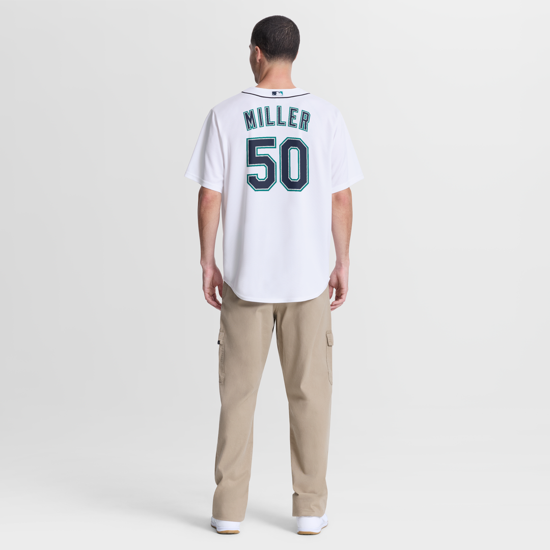 Men's Seattle Mariners Bryce Miller Nike White Home Replica Jersey