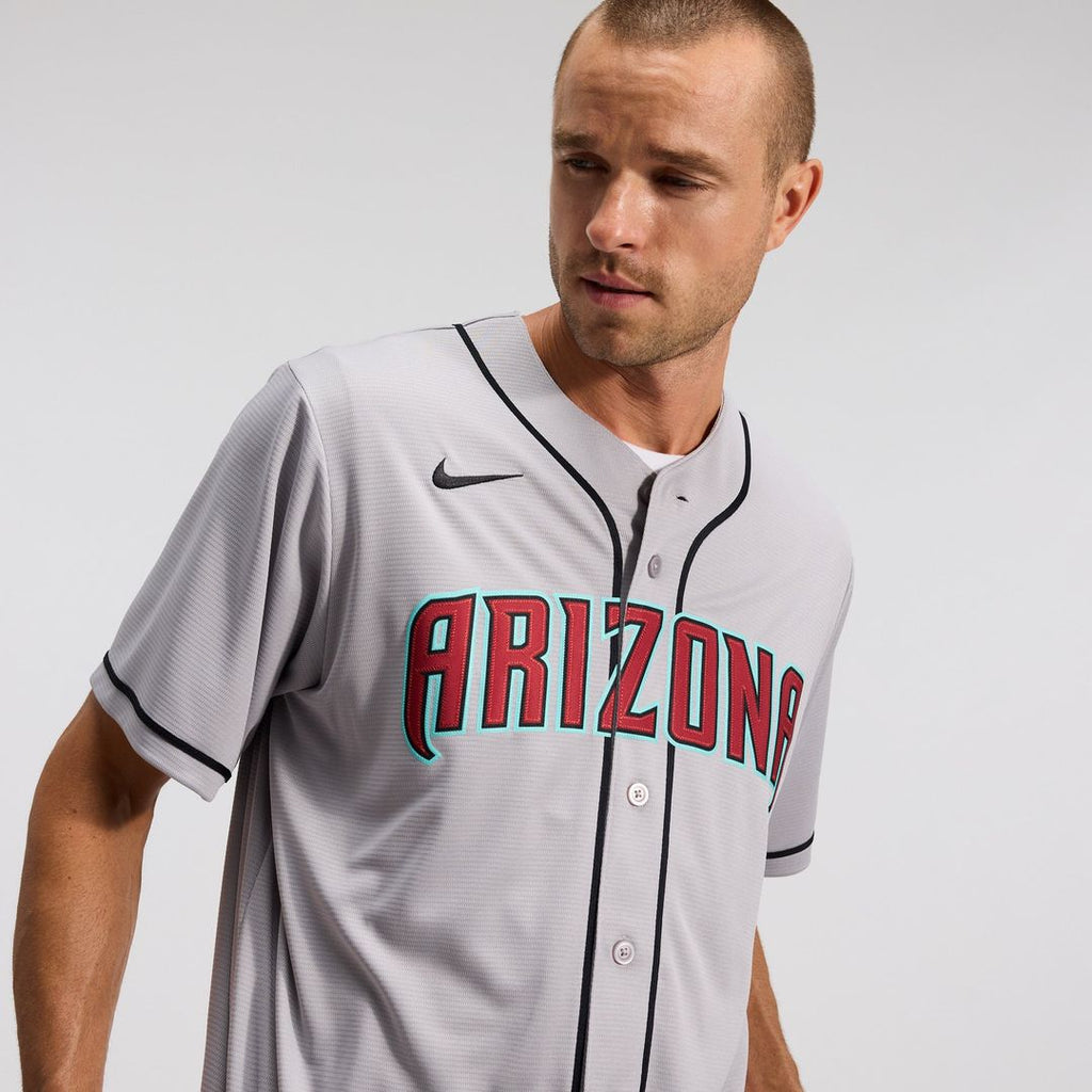 Men's Arizona Diamondbacks Corbin Carroll Nike Gray Road Replica Jersey