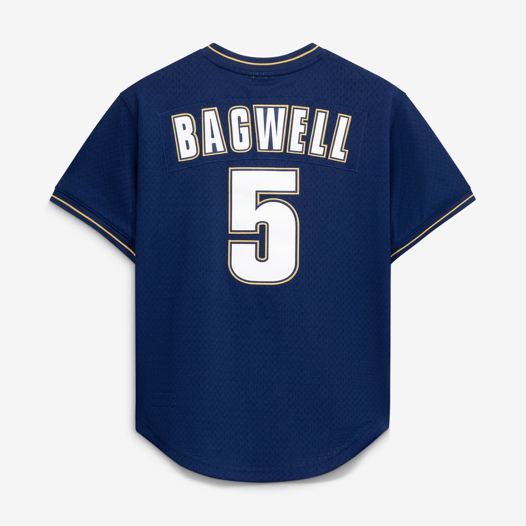 Men's Houston Astros Jeff Bagwell Mitchell & Ness Navy Authentic Batting Practice Jersey